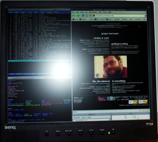 screen (benq t720, 17" tft), window manager: ion2